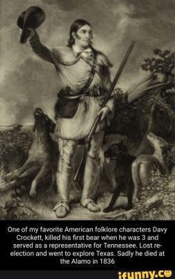  「Davy Crockett and the Bear」: 愛国心とユーモアが詰まったアメリカの民話！